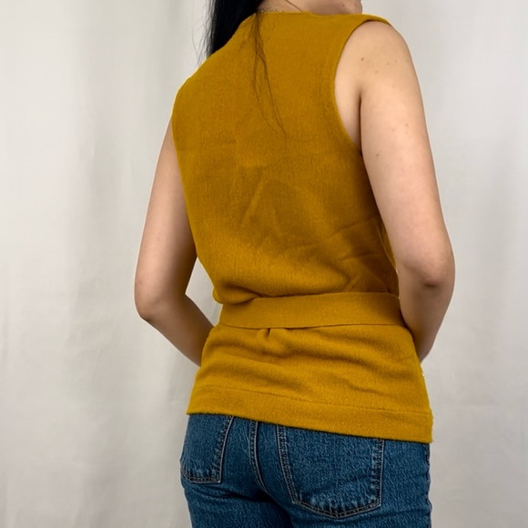 Vintage The Pit On Shop Yellow Knit Vest Sweater Vest - Picture 4 of 8